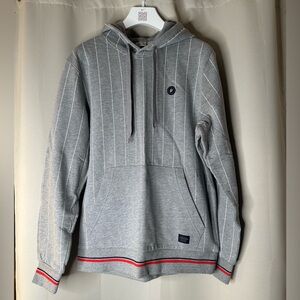 Jack & Jones Gray Hoodie and Shorts set with Red and Black Stripes